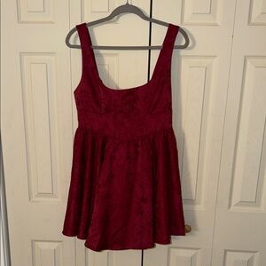 Altar'd State Deep Red Textured Dress